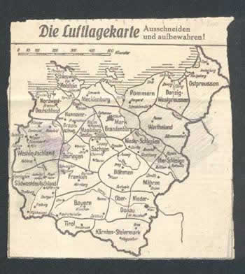 Une carte avec l'avancement des troupes