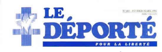 Bandeau du journal Le Déporté