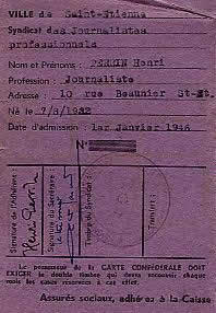 Carte de presse de l'époque